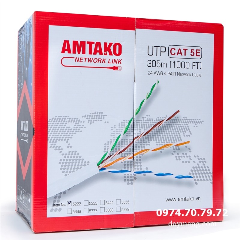 cáp mạng amtako cat5e utp