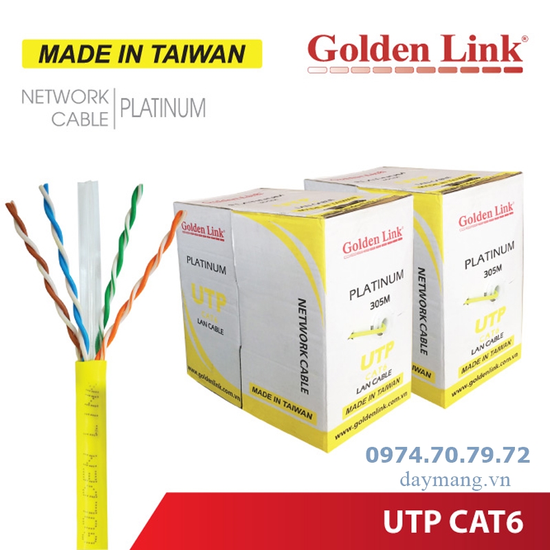 cáp mạng golden link cat6 utp